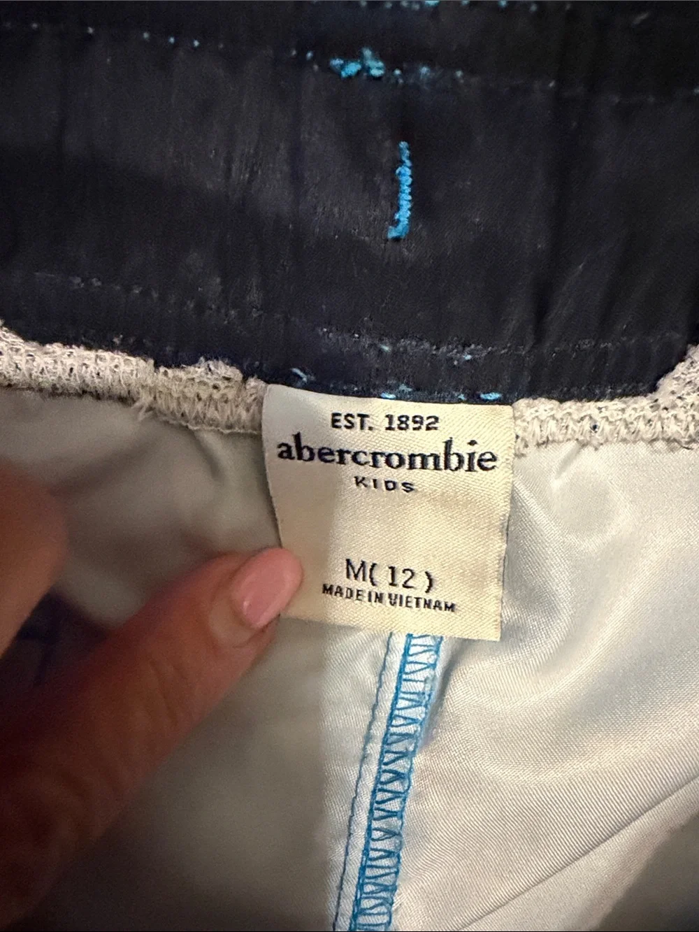 2 Pr Boy’s Light Blue Abercrombie Swim Shorts 12